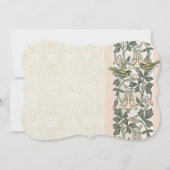 ダイカットヴィンテージラバードハニーサックル結婚ズ 招待状 (裏面)