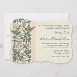 ダイカットヴィンテージラバードハニーサックル結婚ズ 招待状