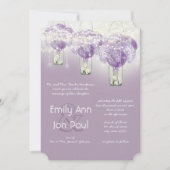 ダイカット輝く紫のメイスンジャー結婚ズ 招待状 (正面)