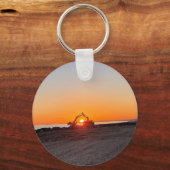 ダイガーとトラックのフレーミング海で沈む太陽 キーホルダー (正面)