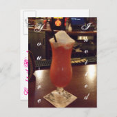 ダイキリのカクテルのパーティの招待状 インビテーションポストカード (正面/裏面)