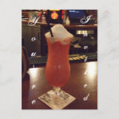 ダイキリのカクテルのパーティの招待状 インビテーションポストカード (正面)