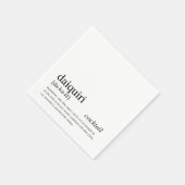 ダイキリカクテルモダン引用文ブラックタイポグラフィ スタンダードカクテルナプキン (角)