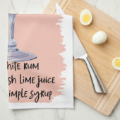 ダイキリカクテルレシピ キッチンタオル (四つ折り)