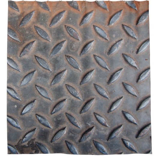 ダイグランジヤモンドメタル背景、溶接鋼サーフ シャワーカーテン (正面)