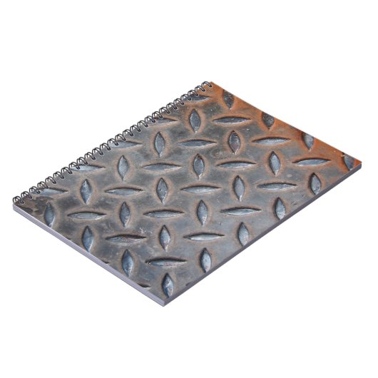 ダイグランジヤモンドメタル背景、溶接鋼サーフ ノートブック (左側)