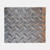 ダイグランジヤモンドメタル背景、溶接鋼サーフ フリースブランケット (正面(横))