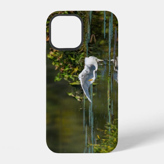 ダイサギの羽の検証 iPhoneケース iPhone 12ケース (裏面)