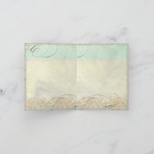 ダイサギ海岸の美しい便箋 - 感謝の気持ちを伝えるカード サンキューカード (内部)