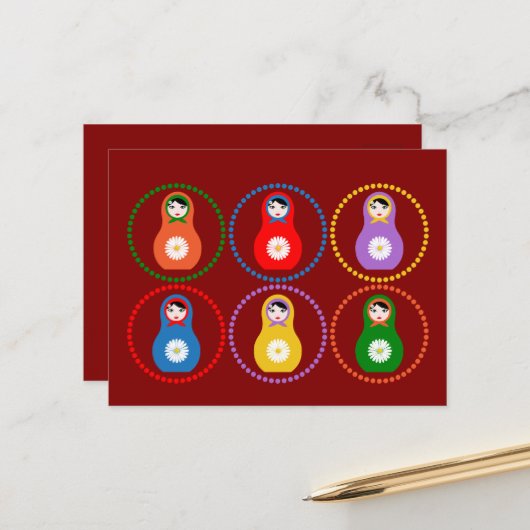 ダイシフラワーマトリョーシカ ポストカード (正面/裏面インサイチュ)