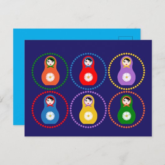 ダイシフラワーマトリョーシカ ポストカード (正面/裏面)