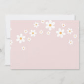 ダイシーピンクレトロベイビーシャワーブック 赤ちゃんのカード 招待状 (裏面)