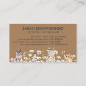 ダイジーに囲まれた猫たち、ペットシッター＆猫のグルーマーとしてかわいい 名刺 (裏面)
