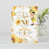 ダイジーひまわり女子の最初のBee-Day 誕生日 招待状 (スタンド正面)