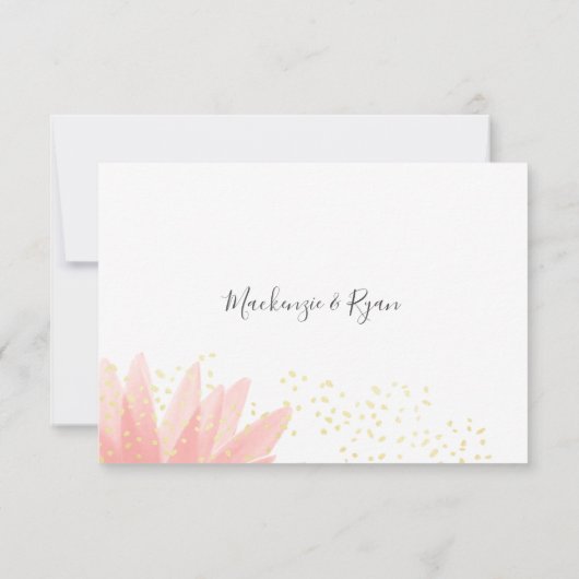 ダイジーラブ ピンクガーデン ウェディング 返信 招待状 (裏面)