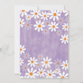 ダイジー ベイビーシャワー 招待状 パープル ボーホー レトロ ダイジー (裏面)