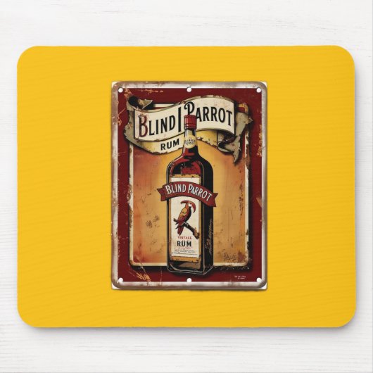 ダイストレストサイン BLIND PARROT RUM マウスパッド (正面)