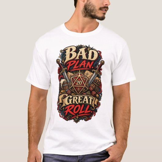 ダイス好きのための面白い卓上RPGダイスギフト Tシャツ (正面)