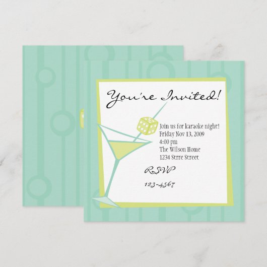 ダイス マーティニ 招待状 (正面/裏面)