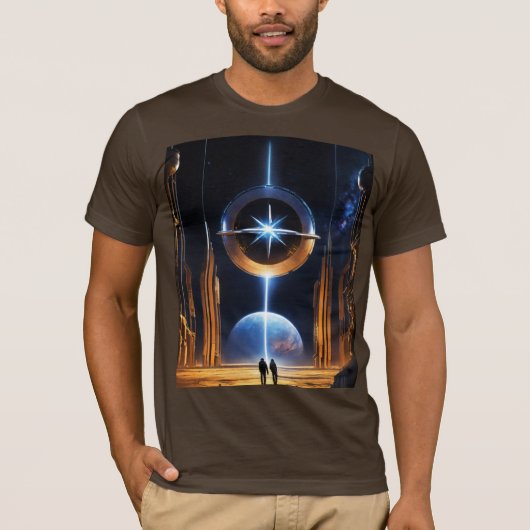 ダイソン・スターゲート - 未来の宇宙構造Tシャツ Tシャツ (正面)