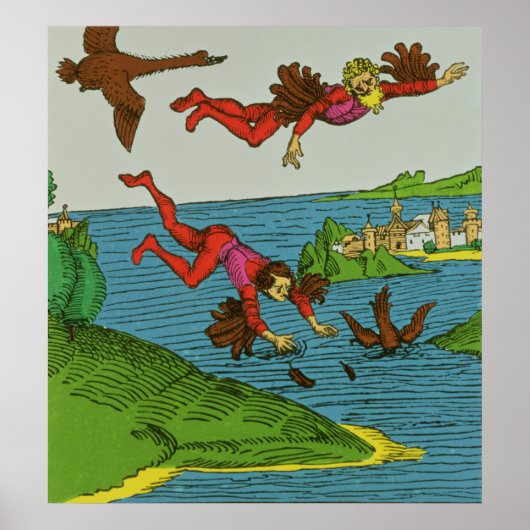 ダイダロスとイカロス， 15世紀 ポスター (正面)