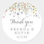 ダイナカラフルティワイルドサンキュー結婚式の引き出物 ラウンドシール (正面)