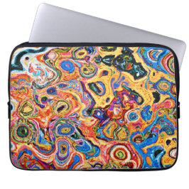 ダイナミックおよび鮮やか抽象芸術パターン ラップトップスリーブ