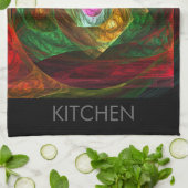 ダイナミックつながり抽象芸術アートキッチンタオル キッチンタオル (折り畳み)