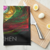 ダイナミックつながり抽象芸術アートキッチンタオル キッチンタオル (四つ折り)