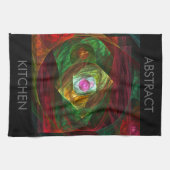 ダイナミックつながり抽象芸術アートキッチンタオル キッチンタオル (横)