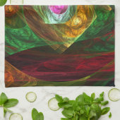 ダイナミックつながり抽象芸術アートキッチンタオル キッチンタオル (折り畳み)