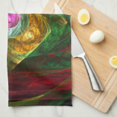 ダイナミックつながり抽象芸術アートキッチンタオル キッチンタオル (四つ折り)