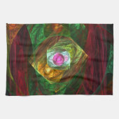 ダイナミックつながり抽象芸術アートキッチンタオル キッチンタオル (横)