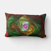 ダイナミックつながり抽象芸術アートランバーピロー ランバークッション (裏面)