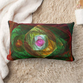 ダイナミックつながり抽象芸術アートランバーピロー ランバークッション (ブランケット)