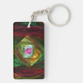 ダイナミックつながり抽象芸術アート キーホルダー (裏面)