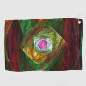 ダイナミックつながり抽象芸術アート ゴルフタオル (横)