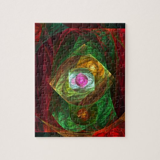 ダイナミックつながり抽象芸術アート ジグソーパズル (縦)