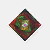 ダイナミックつながり抽象芸術アート スタンダードカクテルナプキン (角)