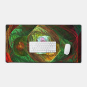 ダイナミックつながり抽象芸術アート デスクマット (キーボード&マウス)