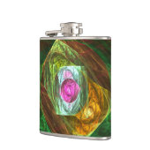 ダイナミックつながり抽象芸術アート フラスク (左)