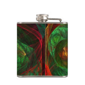 ダイナミックつながり抽象芸術アート フラスク (裏面)