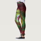 ダイナミックつながり抽象芸術アート レギンス (左)