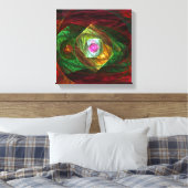 ダイナミックつながり抽象芸術白黒 キャンバスプリント (インサイチュ (寝室))