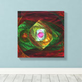 ダイナミックつながり抽象芸術白黒 キャンバスプリント (インサイチュ (ウッドフロア))