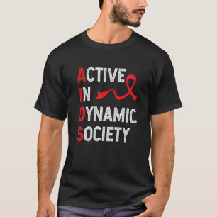 ダイナミックなコミュニティ支援赤リボンHivで活躍 Tシャツ