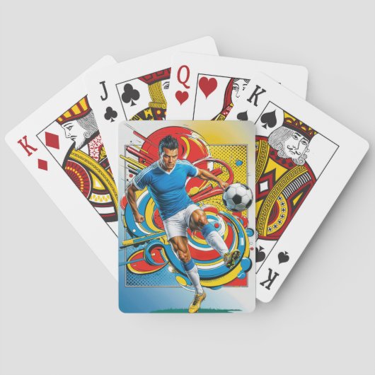 ダイナミックなサッカー選手 トランプ (裏面)
