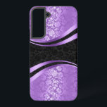 ダイナミックなジオメトリデザイン（紫と黒） SAMSUNG GALAXY S22 ケース<br><div class="desc">エレガントヴィンテージモダンデザイン紫と黒のフローラは幾何学的デザインを損なう。このデザインは任意の色で、任意の製品で要求できる。</div>