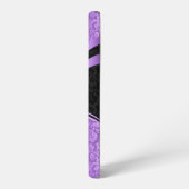 ダイナミックなジオメトリデザイン（紫と黒） SAMSUNG GALAXYケース (左側面)