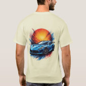 ダイナミックなスポーツカー Tシャツ (裏面)